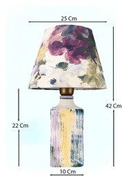 Opviq Lámpara de Mesa de Cerámica BK034 Multicolor